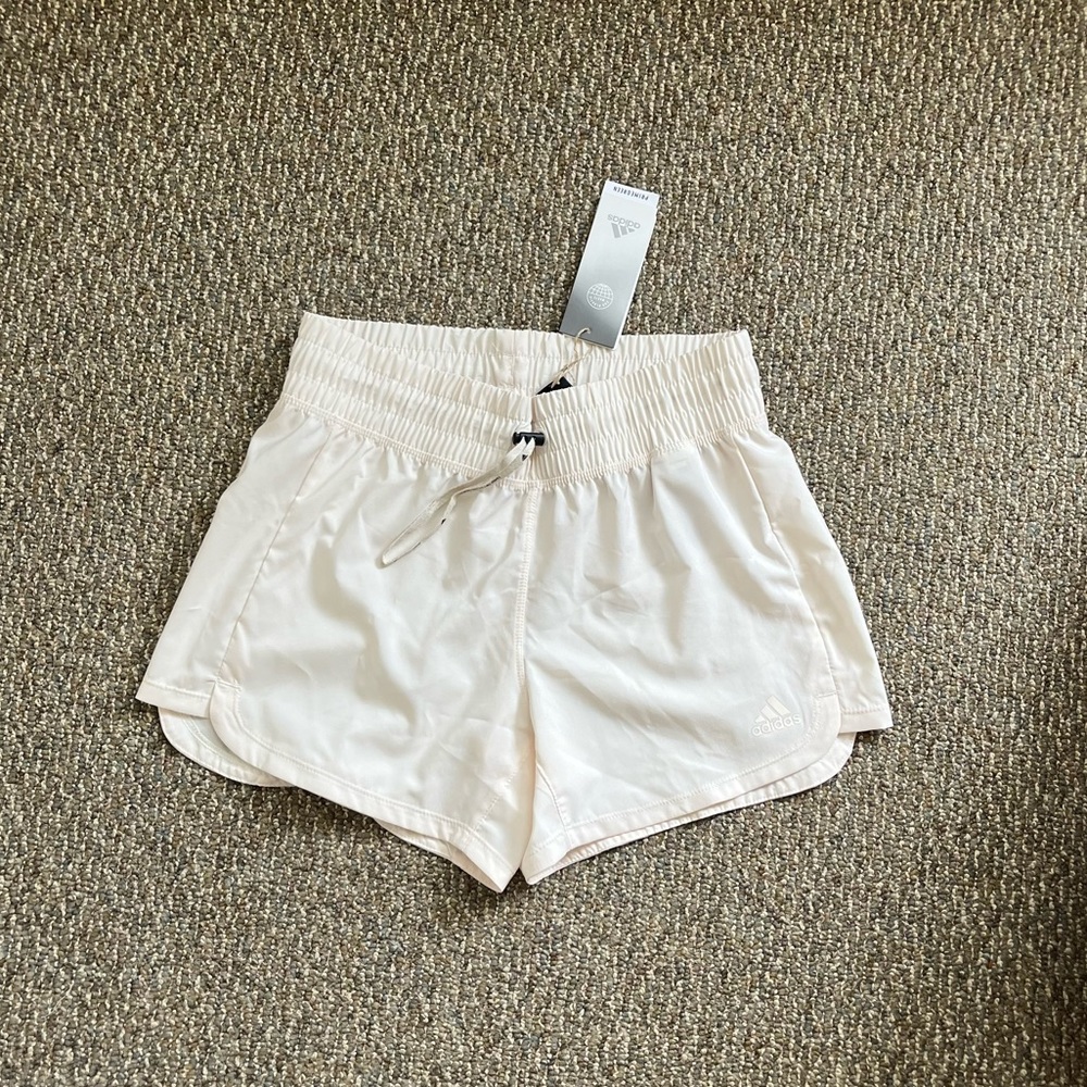 NWT Adidas High Waisted Cream Shorts